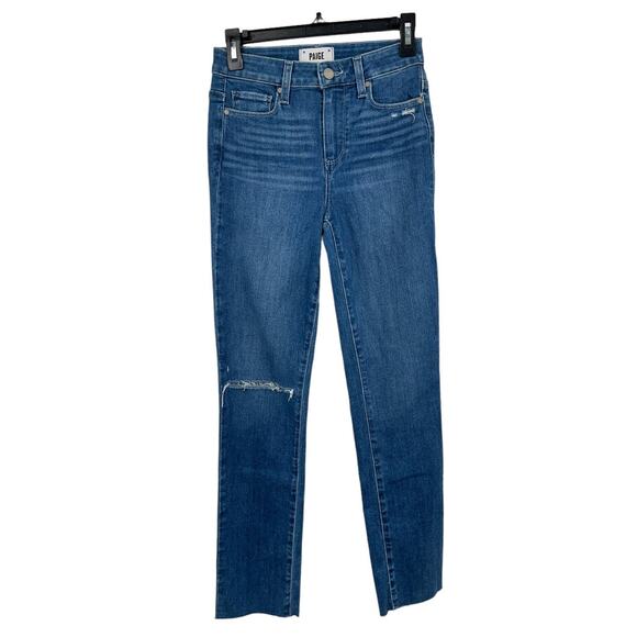 Paige Jeans Hoxton Ripped High Waist ankle slim size 25 - Picture 1 of 4